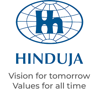 Hinduja logo with tagline